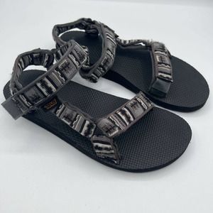 Teva Mens Universal Hiking Sport Sandals Gray Textile Southwestern Hook & Loop 8
